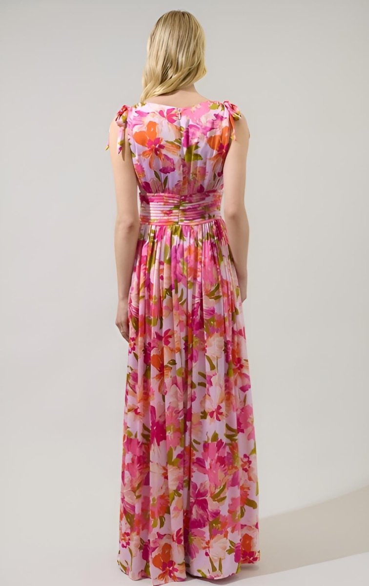 Sugarlips - Abigal Floral Descanso Pleated Maxi Dress (Final Sale) - Encompass Boutique