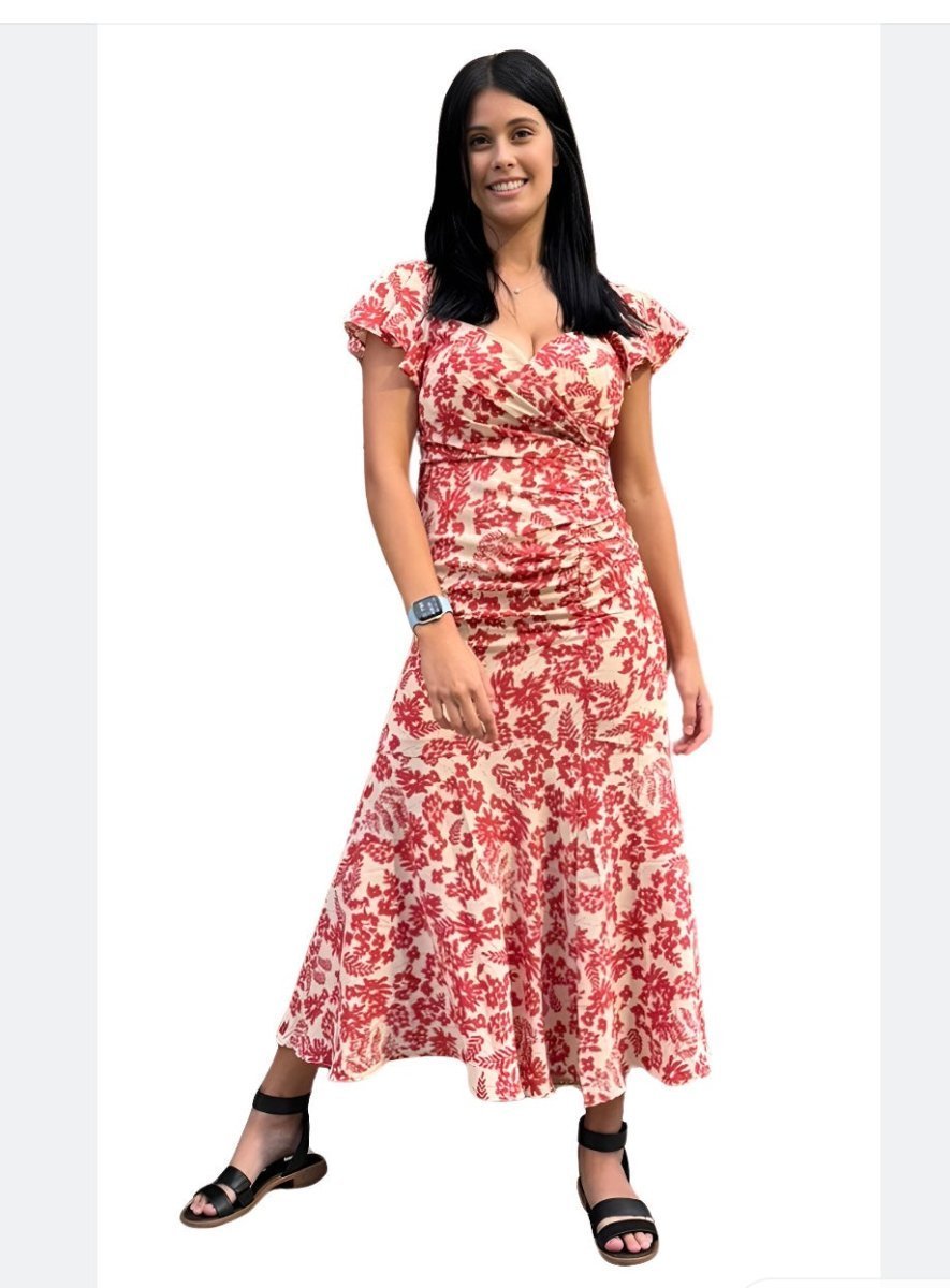 Sugarlips - Nadia Ruched Midi Dress (Final Sale)