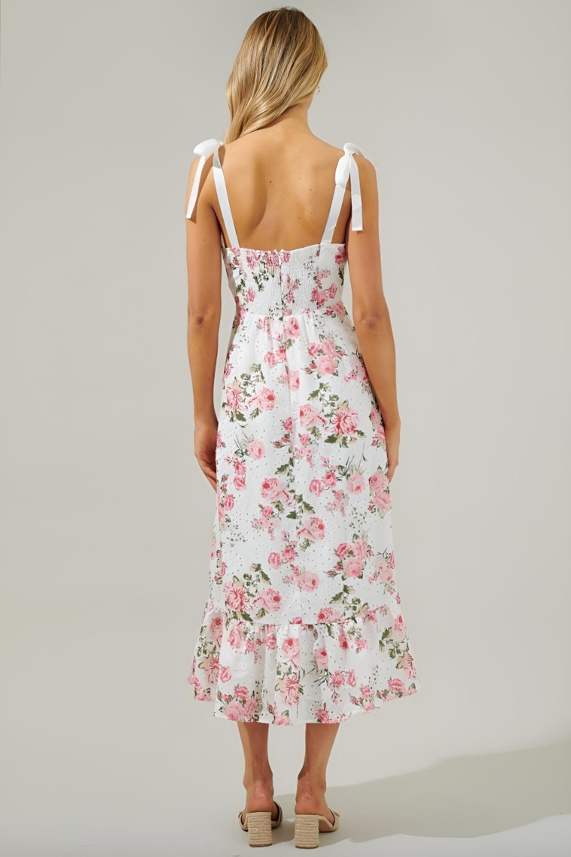 Sugarlips - Villa Garden Eyelet Midi Dress (Final Sale) - Encompass Boutique