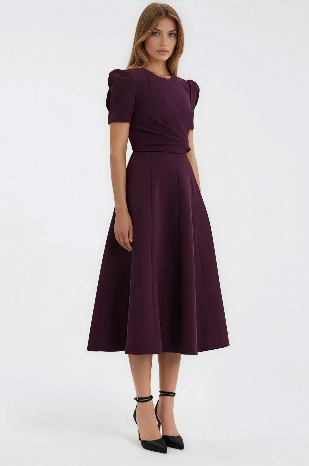 Syrah Midi Dress – Blackberry Syrah Midi Dress – Blackberry