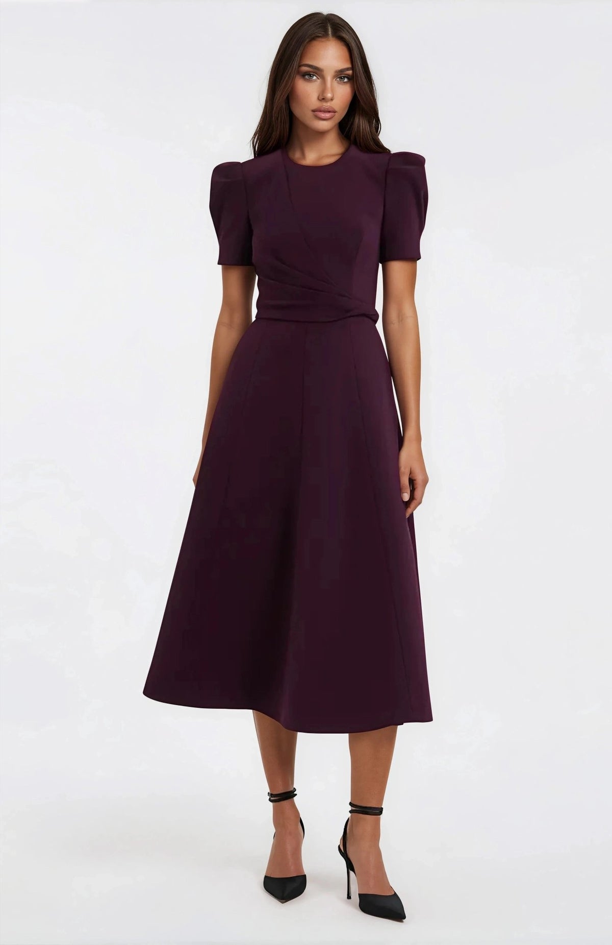 Syrah Midi Dress – Blackberry Syrah Midi Dress – Blackberry