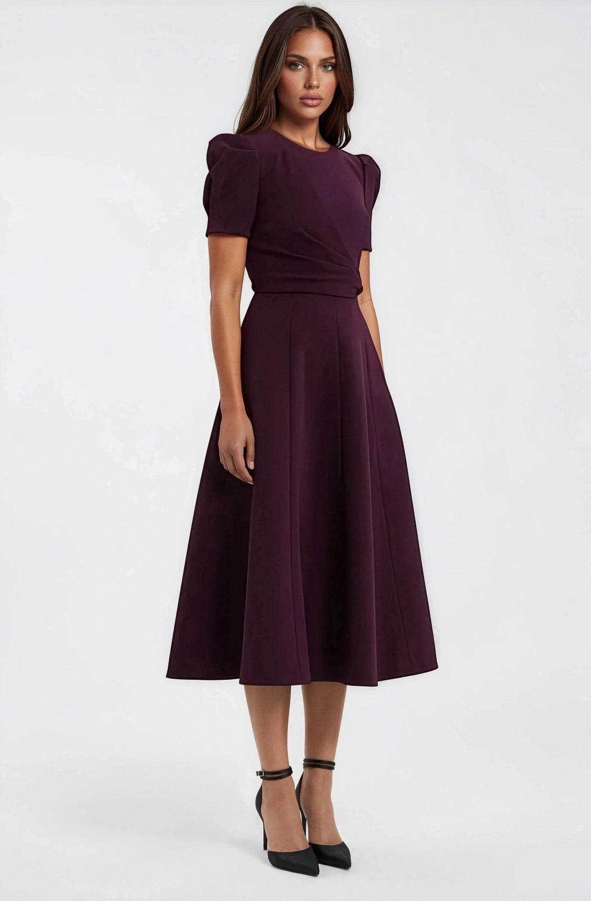 Syrah Midi Dress – Blackberry Syrah Midi Dress – Blackberry
