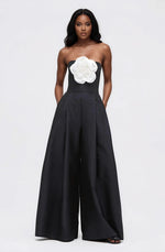 Taffeta Bloom Jumpsuit – Black Taffeta Bloom Jumpsuit – Black