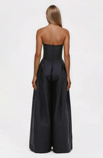Taffeta Bloom Jumpsuit – Black Taffeta Bloom Jumpsuit – Black