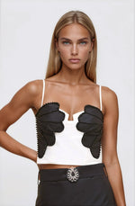 Taffeta Bloom Mini Skirt – Black - XO, Tina Taffeta Bloom Mini Skirt – Black - XO, Tina