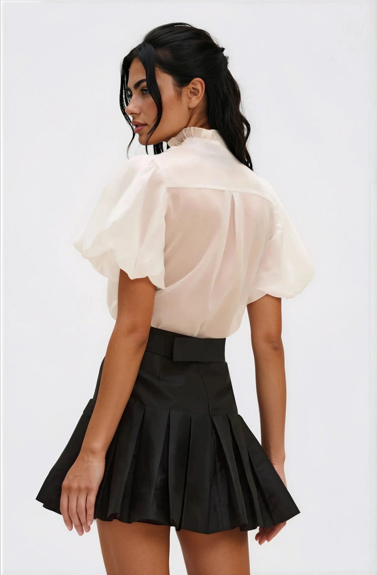 Taffeta Bloom Shirt – Off White Taffeta Bloom Shirt – Off White