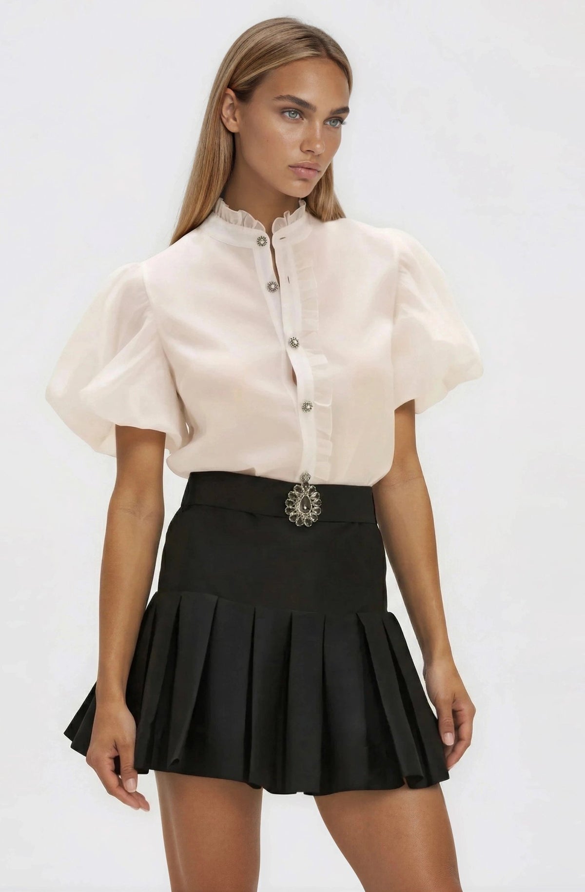 Taffeta Bloom Shirt – Off White Taffeta Bloom Shirt – Off White
