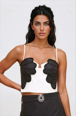 Taffeta Bloom Top - Off White - XO, Tina Taffeta Bloom Top - Off White - XO, Tina