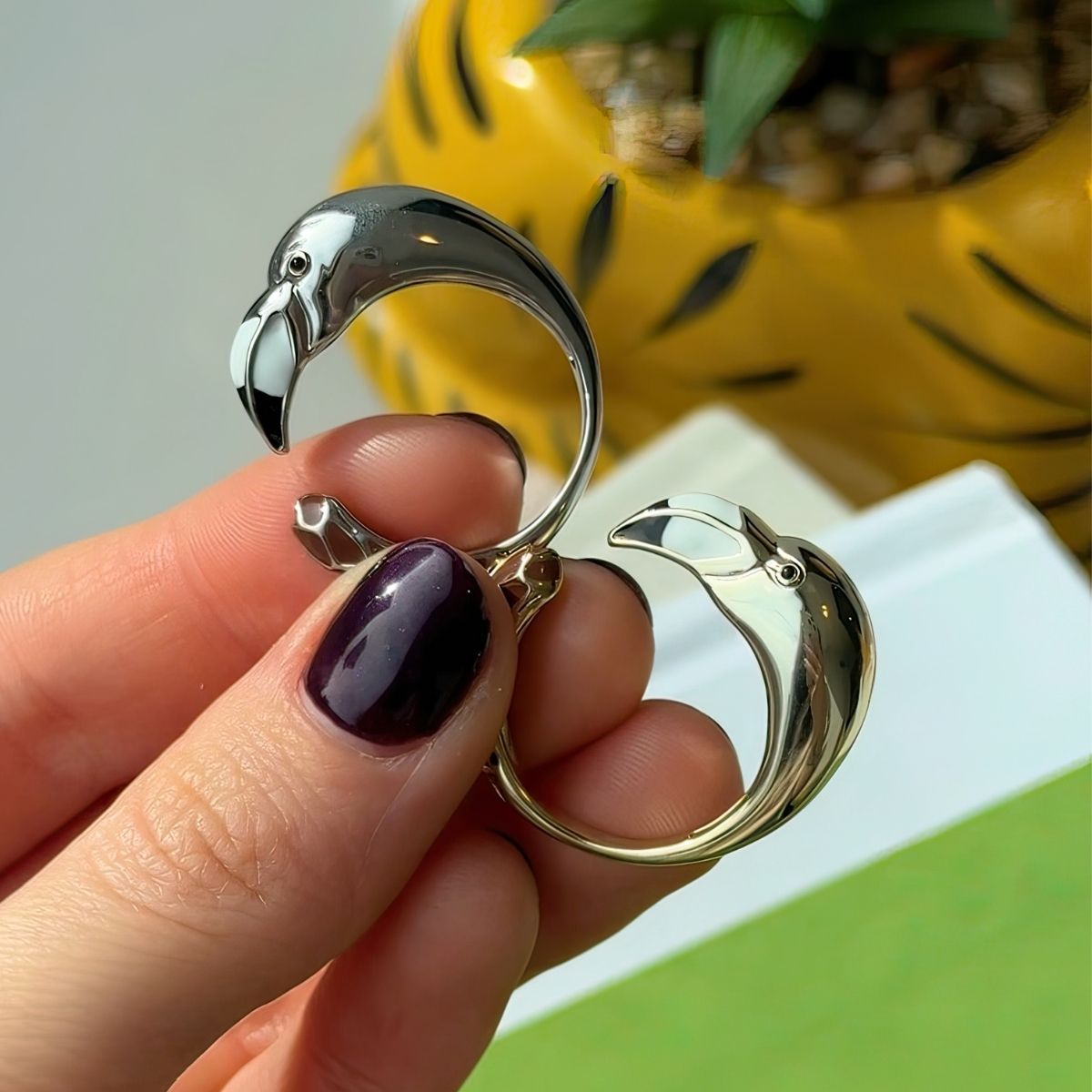 Designer Flamingo Rings