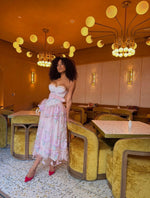 Emmeline Embroidery Midi Dress - Pink (Final Sale)