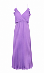 Eileen Pleaded Slip Midi Dress - Lavender (Final Sale)