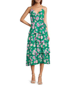 Inez Tiered Maxi Dress - Green Purple (Final Sale)