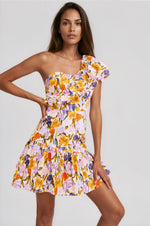Kylie One Shoulder Mini Dress - Multicolor (Final Sale)