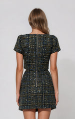 Lauren Tweed Cropped Top - Navy Tweed (Final Sale)