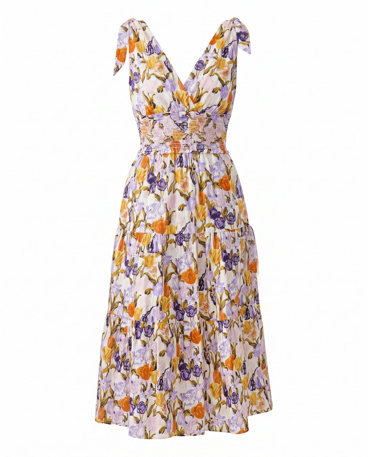 Pami Shoulder Tie Dress - Multicolor (Final Sale)