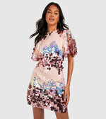 Verona Paillette Mini Dress - Pink Multi (Final Sale)