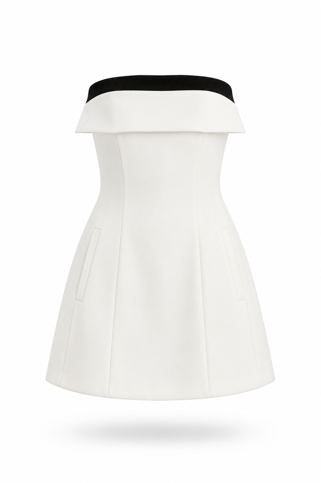 Amanda Strapless Mini Dress - Orchid White