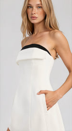 Amanda Strapless Mini Dress - Orchid White