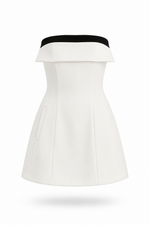 Amanda Strapless Mini Dress - Orchid White