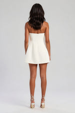 Amanda Strapless Mini Dress - Orchid White
