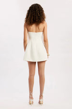 Amanda Strapless Mini Dress - Orchid White