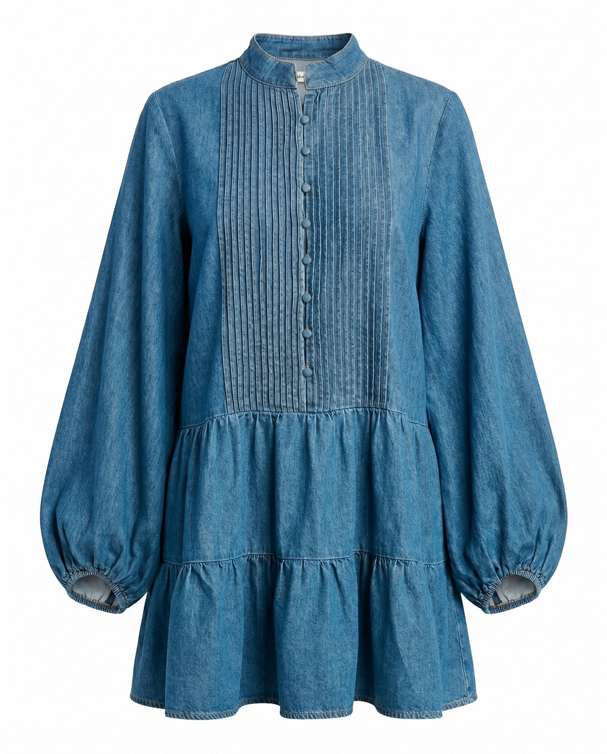 Antonia Chambray Mini Dress - Vintage