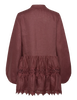 Antonia Lace Trim Mini Dress - Chestnut
