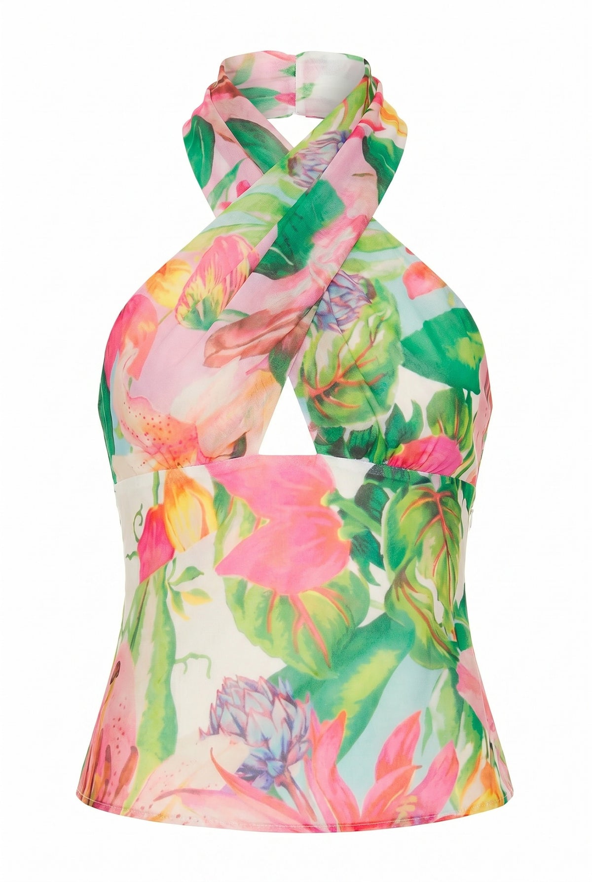 Fontes Halter Neck Top – Pink Floral (Final Sale)