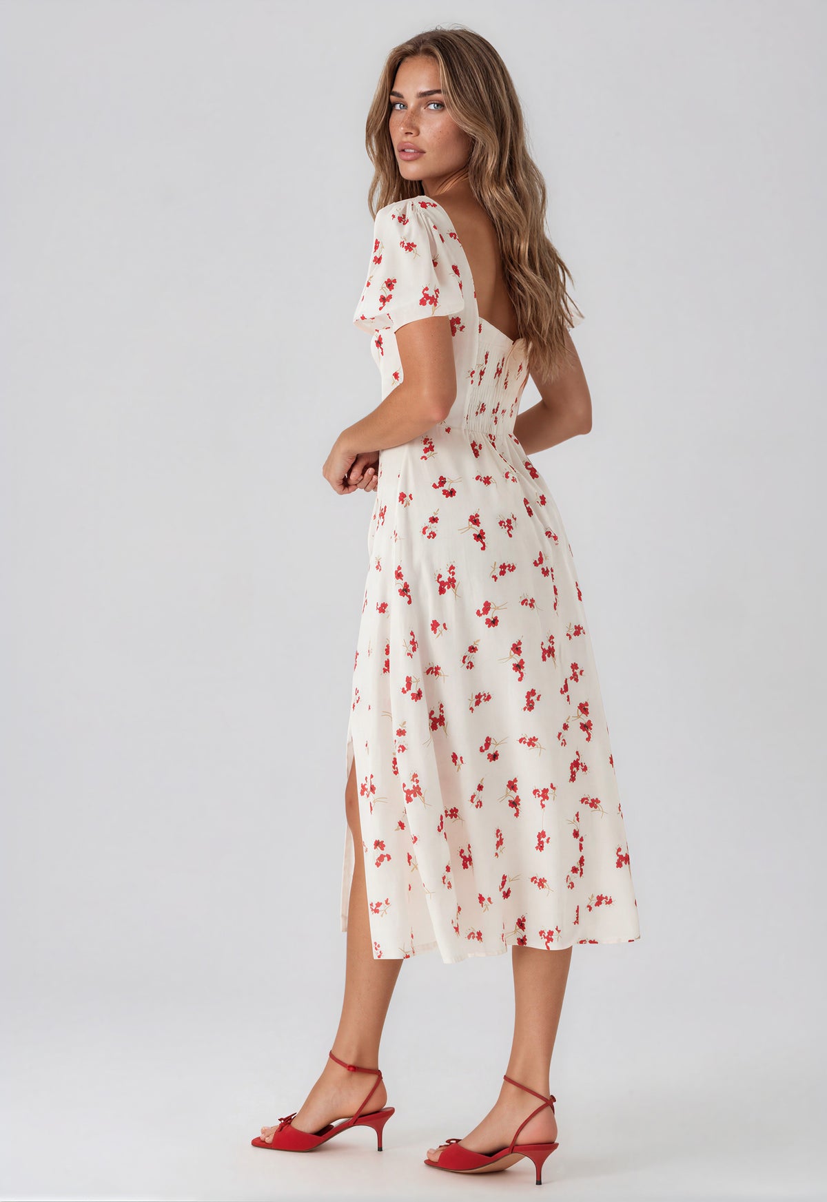 Gillian Midi Dress – Summer White Floral (Final Sale)
