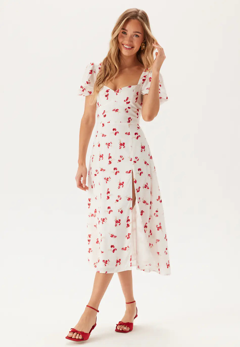 Gillian Midi Dress – Summer White Floral (Final Sale)