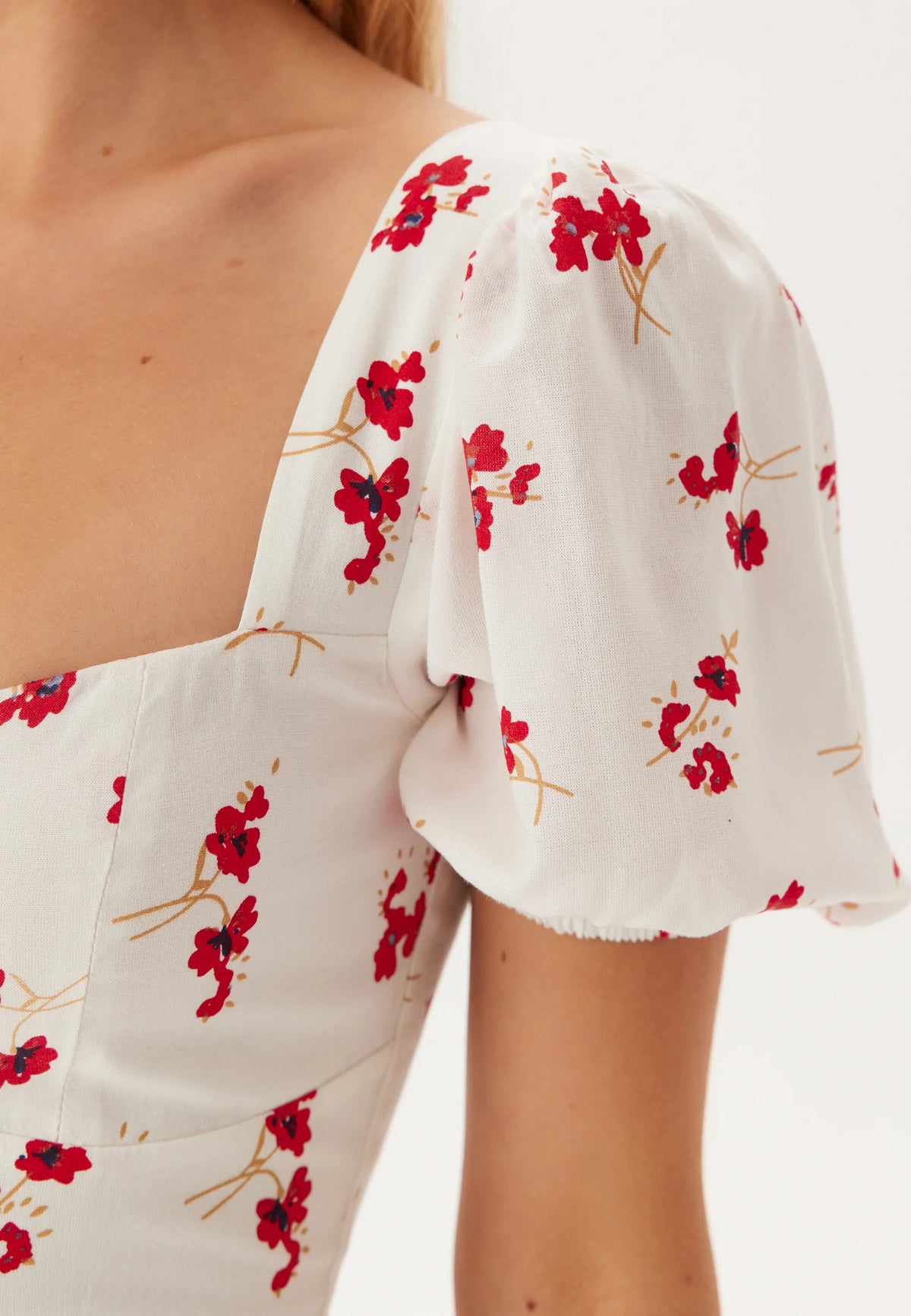 Gillian Midi Dress – Summer White Floral (Final Sale)