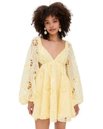 Jovie Babydoll Mini Dress - Lemon (Final Sale)