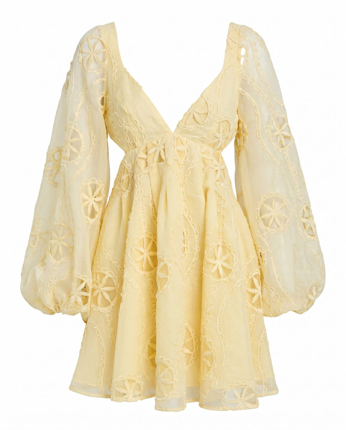 Jovie Babydoll Mini Dress - Lemon (Final Sale)