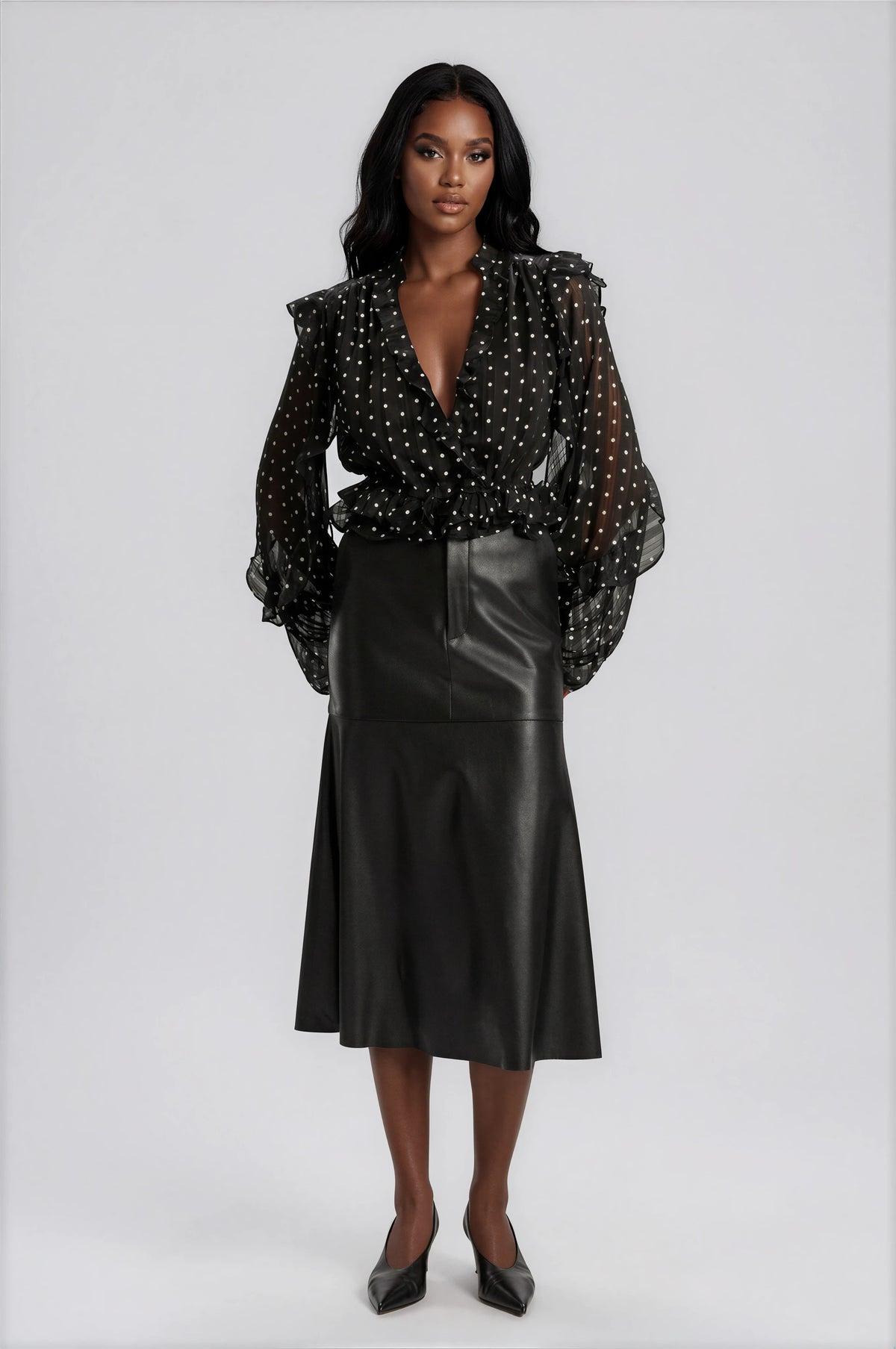 Kindra Vegan Leather Skirt – Black (Final Sale)