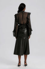 Kindra Vegan Leather Skirt – Black (Final Sale)