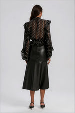 Kindra Vegan Leather Skirt – Black (Final Sale)