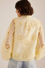 Libbie Lace Blouse – Lemon (Final Sale)