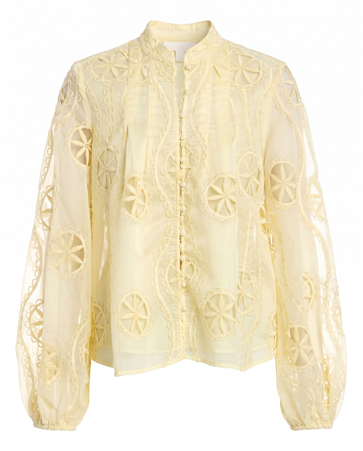 Libbie Lace Blouse – Lemon (Final Sale)