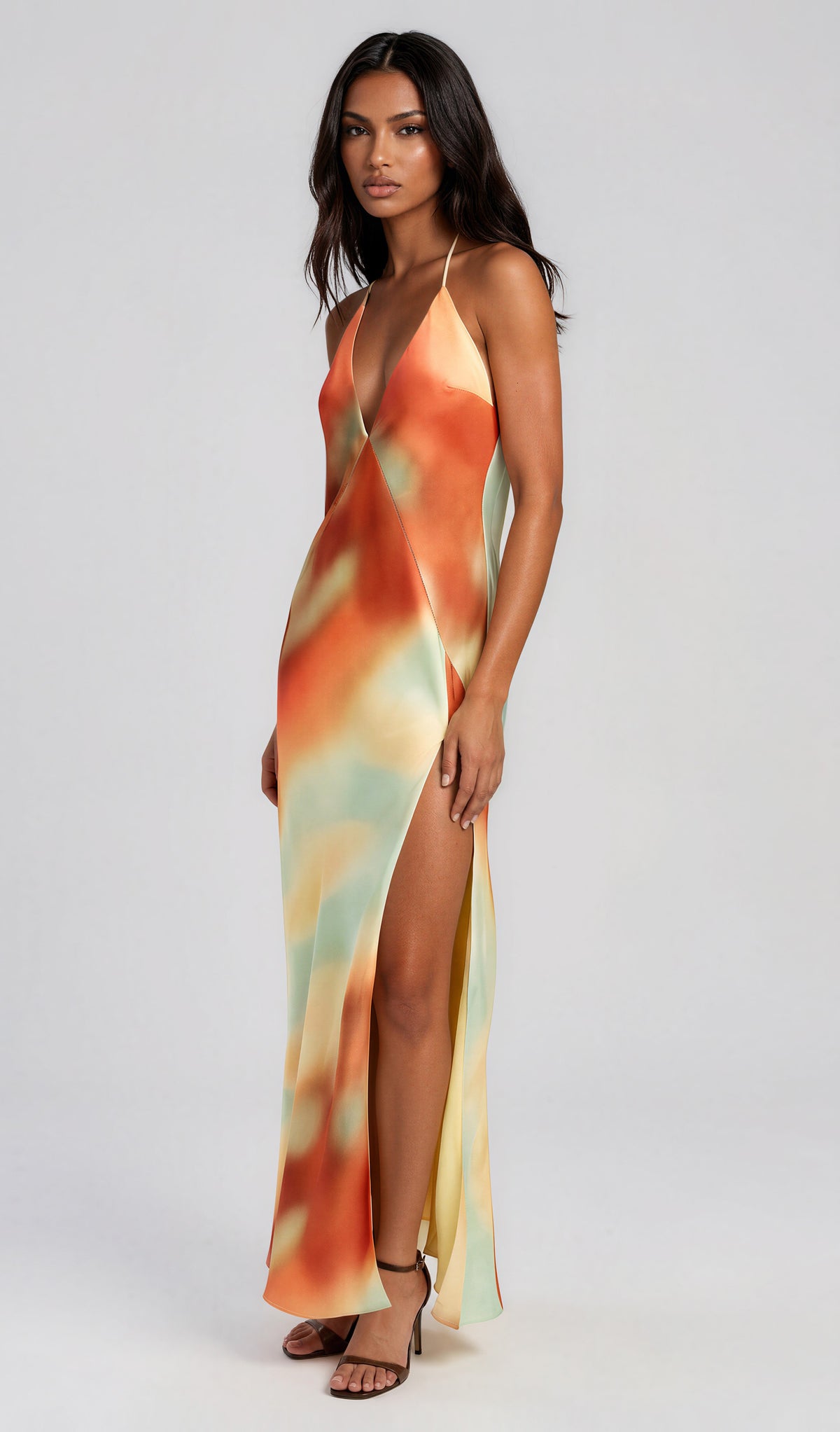 Lizbeth Halter Maxi Dress - Sunrise