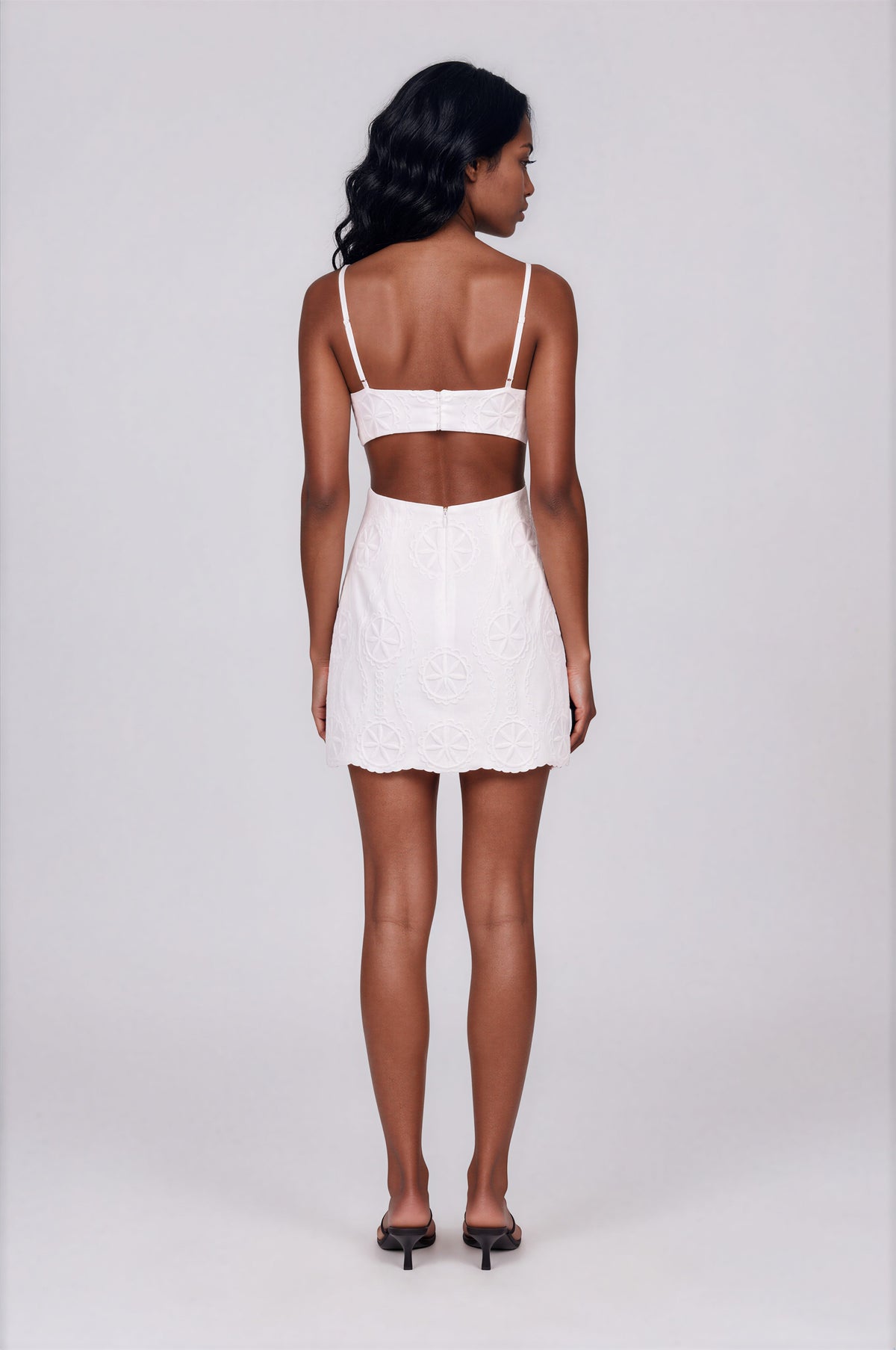 Loressa Lace Mini Dress – Orchid White (Final Sale)