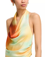 Monet Halter Cowl Neck Top - Sunrise
