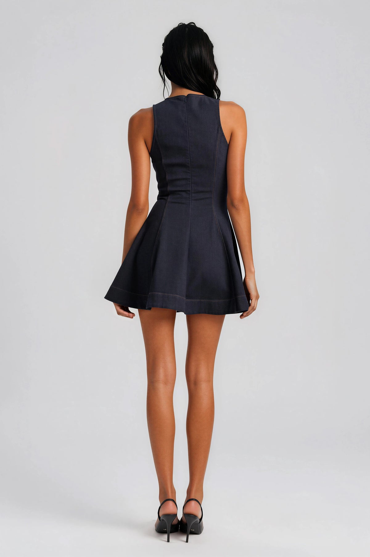 Palmer Denim Mini Dress - Dark Denim (Final Sale)