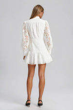 Embroidered Mini Dress – Orchid White (Final Sale)