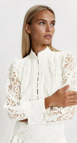Embroidered Mini Dress – Orchid White (Final Sale)