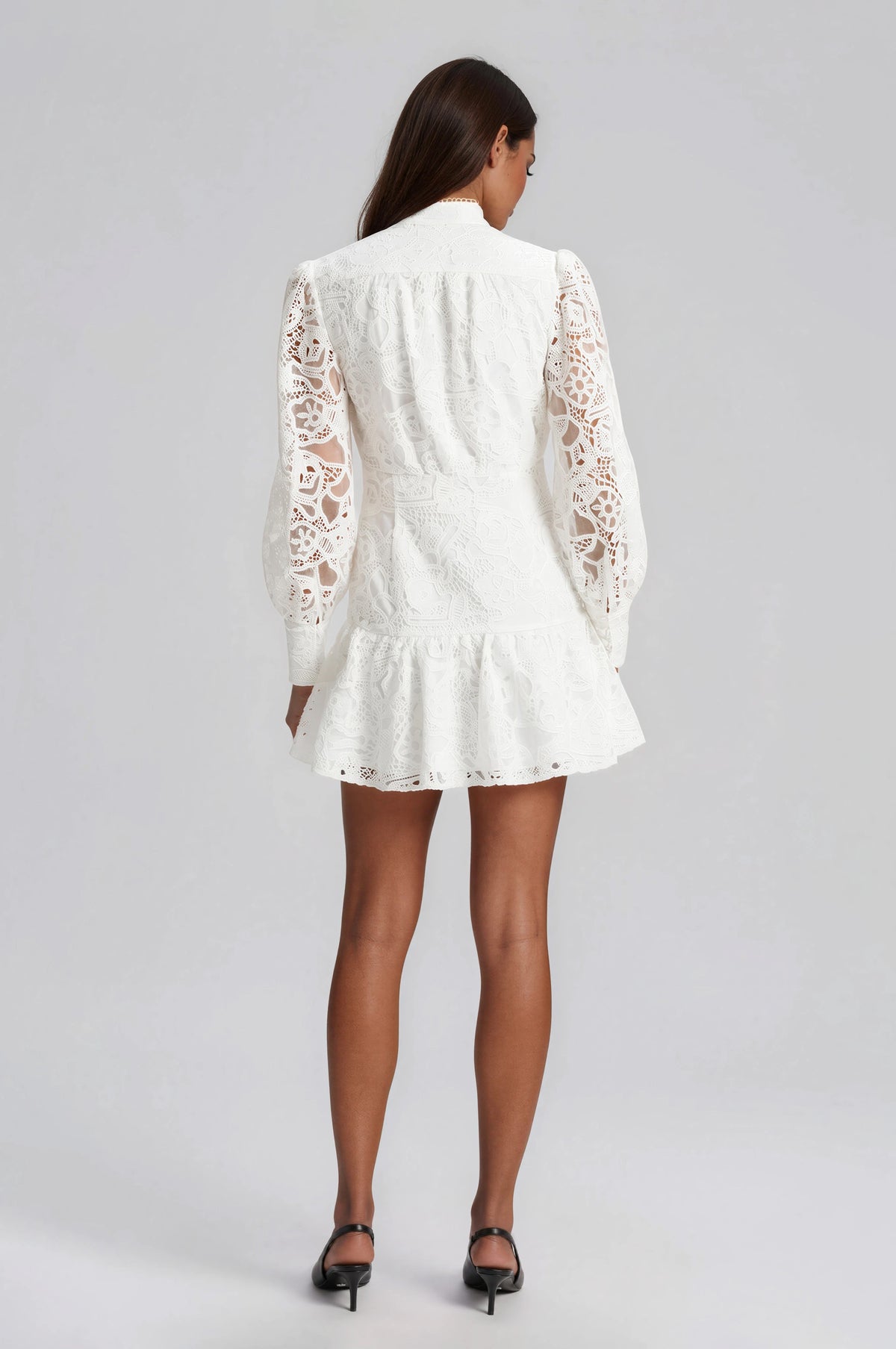 Embroidered Mini Dress – Orchid White (Final Sale)