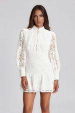 Embroidered Mini Dress – Orchid White (Final Sale)