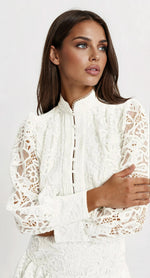 Embroidered Mini Dress – Orchid White (Final Sale)