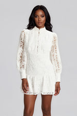 Embroidered Mini Dress – Orchid White (Final Sale)
