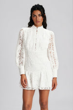 Embroidered Mini Dress – Orchid White (Final Sale)