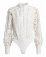 Remy Lace Bodysuit – Orchid White (Final Sale)